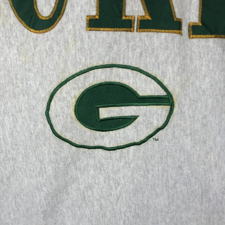 90'S LEGENDS NFL Green Bay Packers Print Sweatshirt, Made in USA, Men's Size L (Equivalent), Vintage cotton gray type Vintage Second Hand