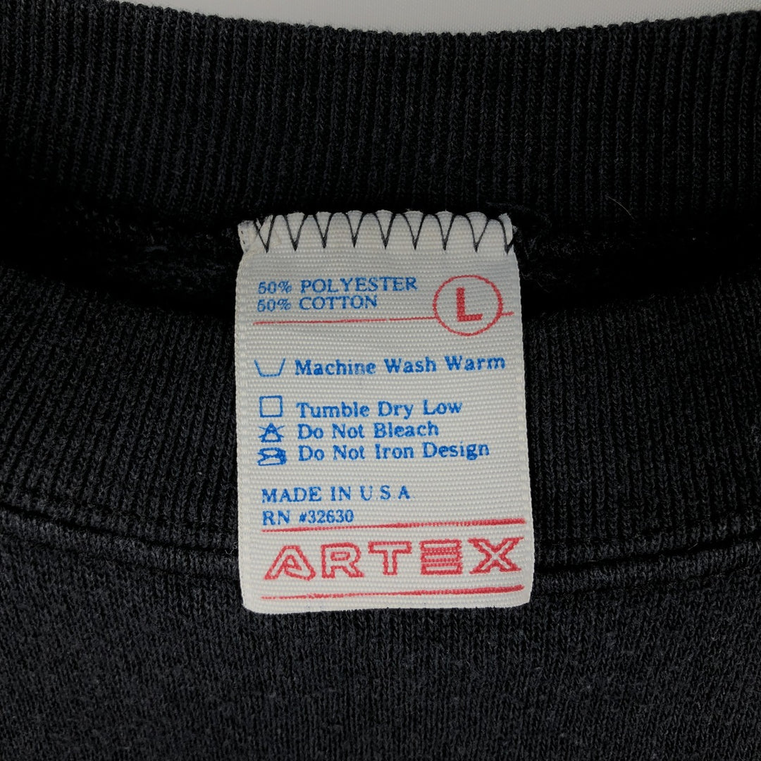 ARTEX NBA CHICAGO BULLS Logo Sweatshirt, Made in USA, Men's Size L (Equivalent), Vintage polyester black type Vintage Second Hand