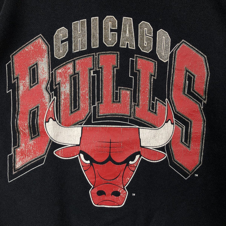ARTEX NBA CHICAGO BULLS Logo Sweatshirt, Made in USA, Men's Size L (Equivalent), Vintage polyester black type Vintage Second Hand