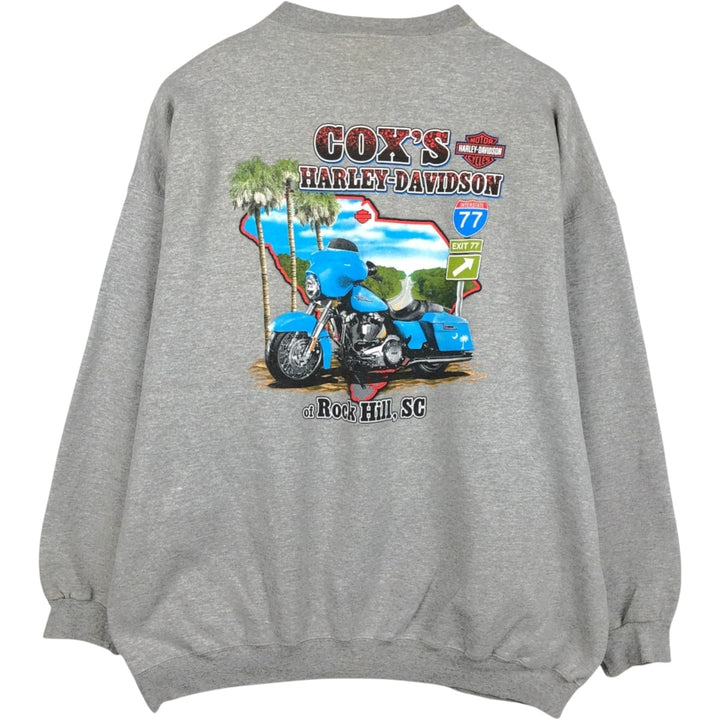 Big size Harley-Davidson Advertising sweatshirt, men's XXXL equivalent unclear gray type Vintage Second Hand