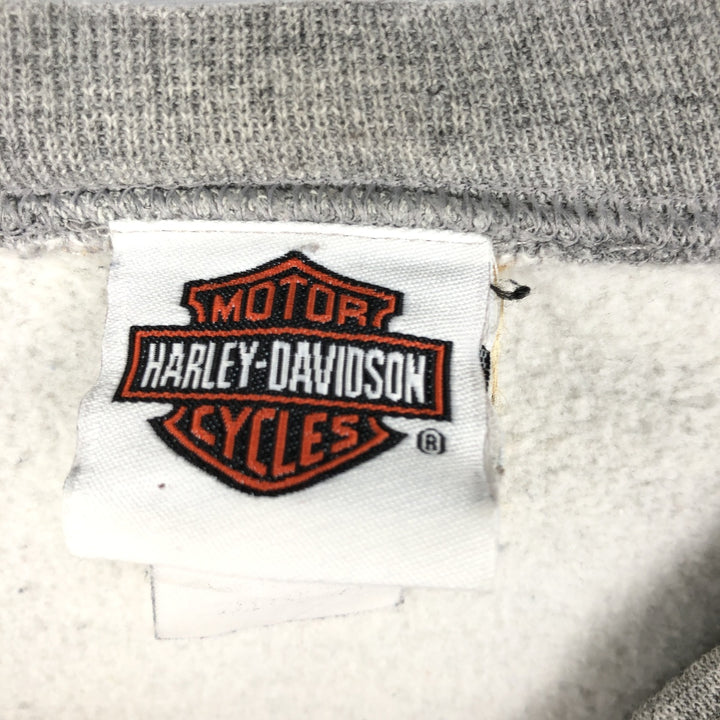 Big size Harley-Davidson Advertising sweatshirt, men's XXXL equivalent unclear gray type Vintage Second Hand