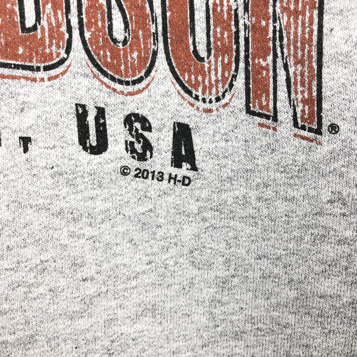 Big size Harley-Davidson Advertising sweatshirt, men's XXXL equivalent unclear gray type Vintage Second Hand