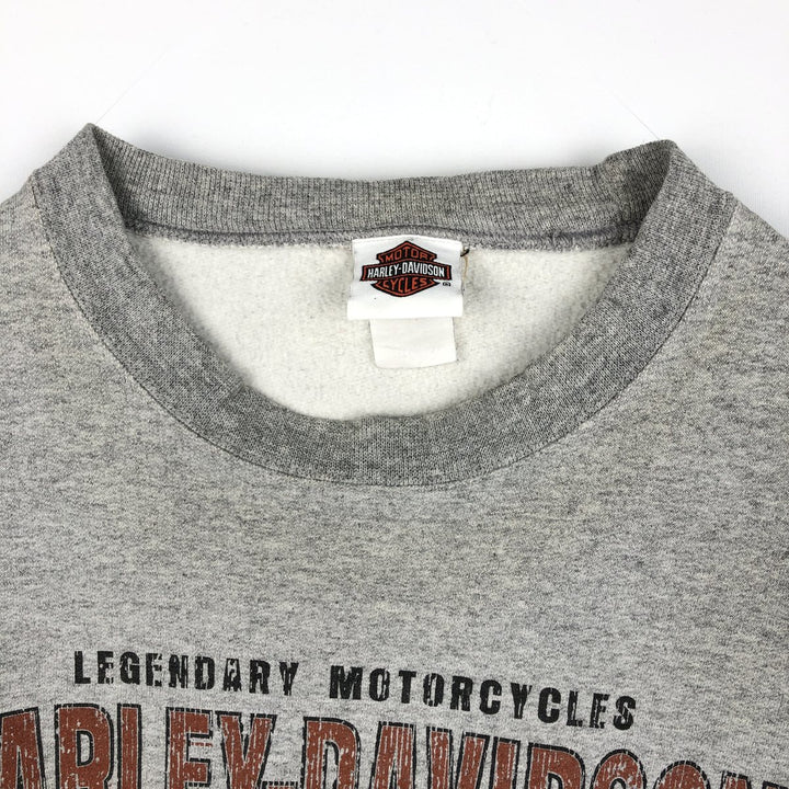 Big size Harley-Davidson Advertising sweatshirt, men's XXXL equivalent unclear gray type Vintage Second Hand