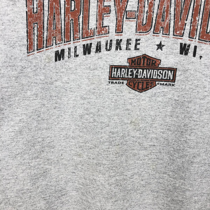 Big size Harley-Davidson Advertising sweatshirt, men's XXXL equivalent unclear gray type Vintage Second Hand