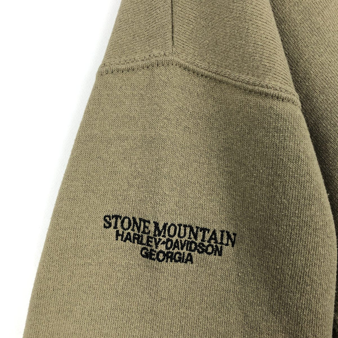 Harley-Davidson Advertising Sweatshirt, Men's XL Size unclear Khaki type Vintage Second Hand