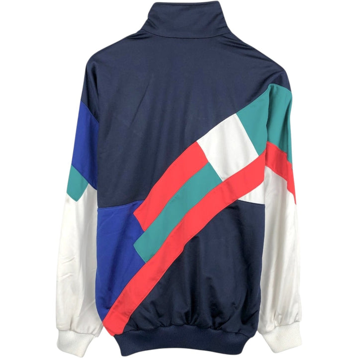 1980'S adidas Trefoil Logo Jersey Track Jacket, Men's Size L polyester navy blue type Vintage Second Hand