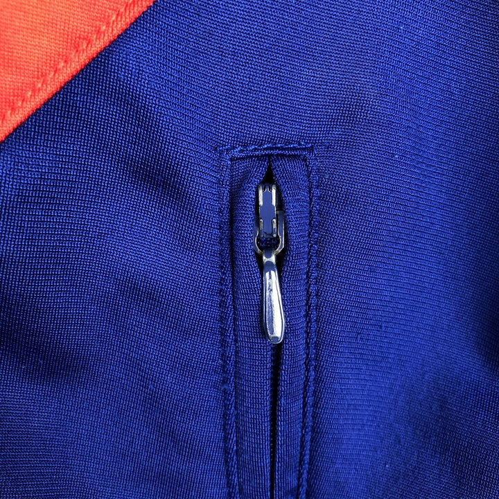 1980'S adidas Trefoil Logo Jersey Track Jacket, Men's Size L polyester navy blue type Vintage Second Hand