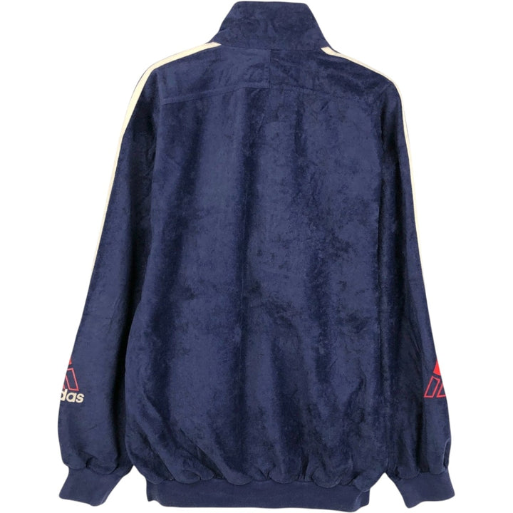 90s-00'S Adidas Jersey Track Jacket, Men's Size Medium polyester navy blue type Vintage Second Hand