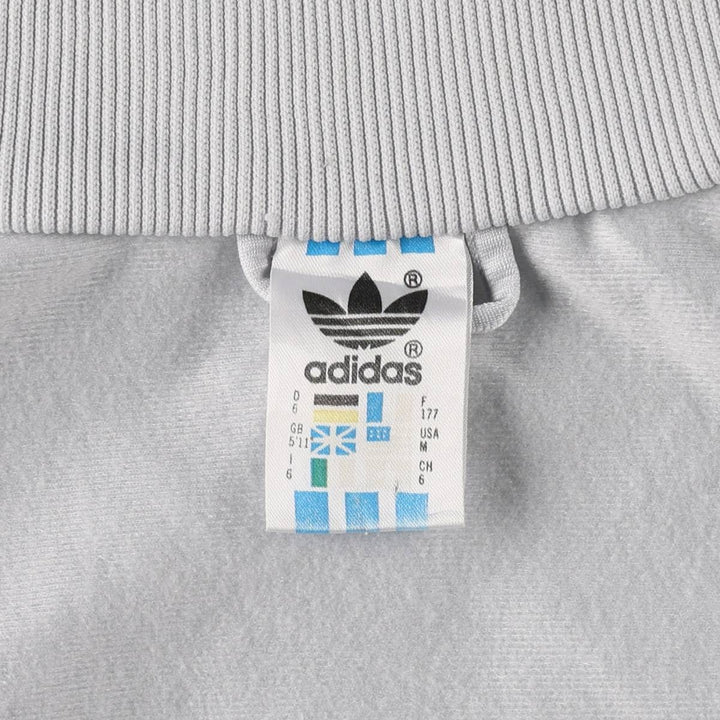 Vintage 80s-90'S Adidas Trefoil Logo Track Jacket, Men's Size Medium polyester gray type Vintage Second Hand