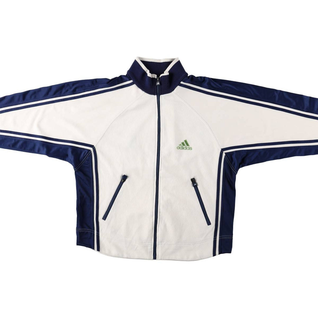 90s-00'S Adidas Jersey Track Jacket, Men's Size Medium polyester white type Vintage Second Hand