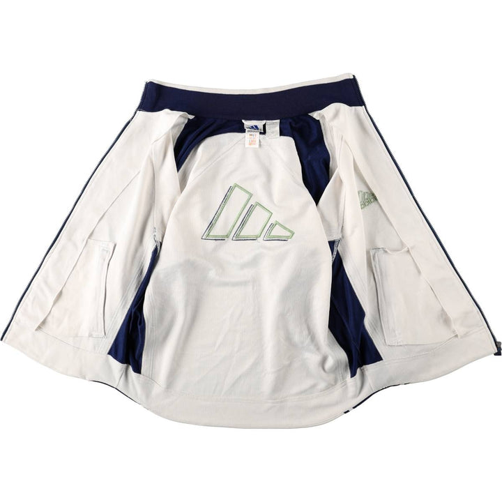90s-00'S Adidas Jersey Track Jacket, Men's Size Medium polyester white type Vintage Second Hand