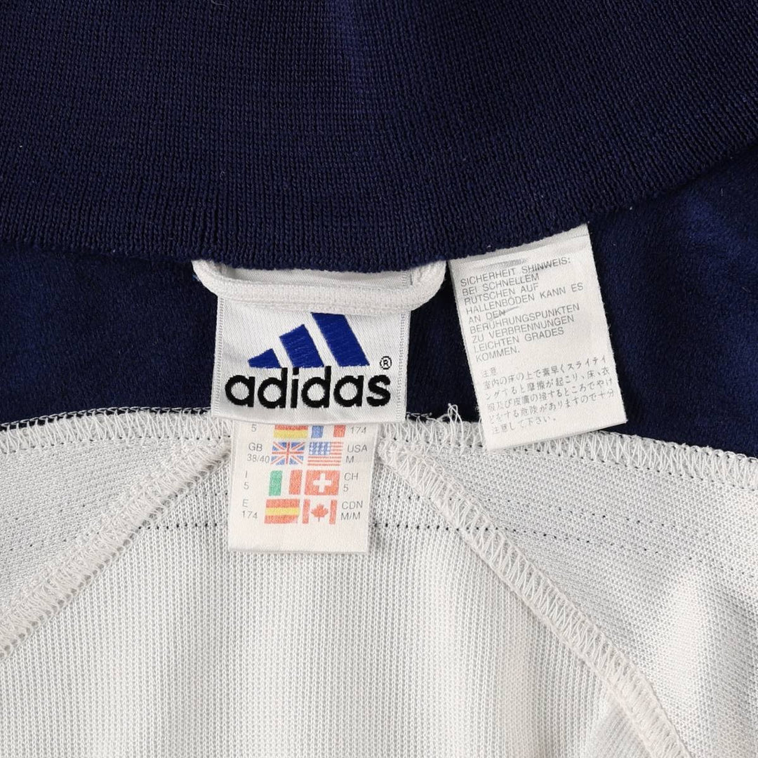 90s-00'S Adidas Jersey Track Jacket, Men's Size Medium polyester white type Vintage Second Hand