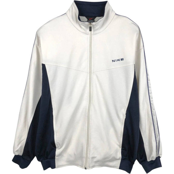 90s-00'S Nike Track Jacket, Men's Size XL unclear white type Vintage Second Hand