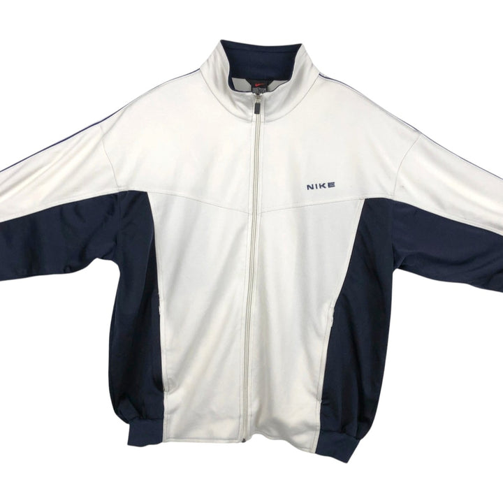 90s-00'S Nike Track Jacket, Men's Size XL unclear white type Vintage Second Hand