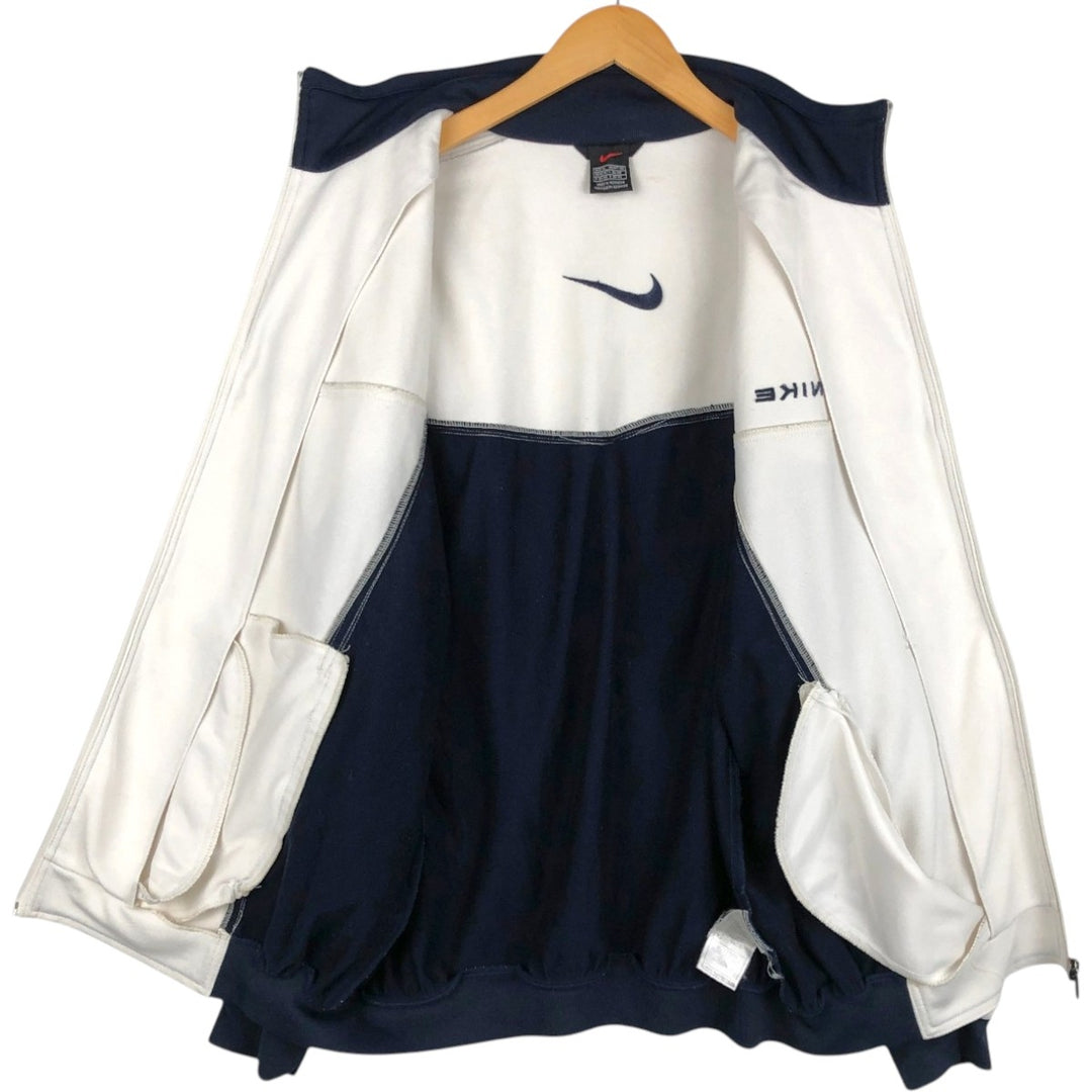 90s-00'S Nike Track Jacket, Men's Size XL unclear white type Vintage Second Hand