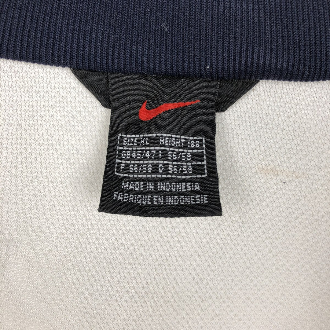 90s-00'S Nike Track Jacket, Men's Size XL unclear white type Vintage Second Hand