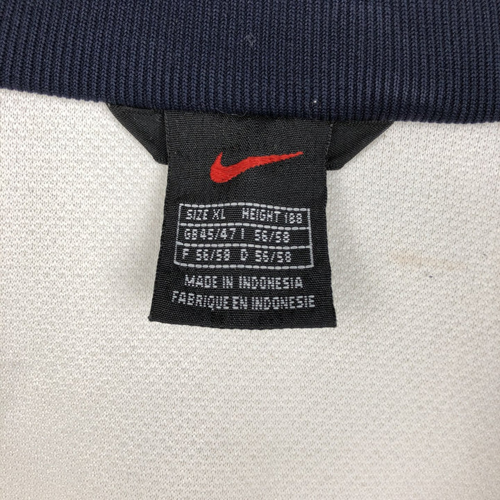 90s-00'S Nike Track Jacket, Men's Size XL unclear white type Vintage Second Hand