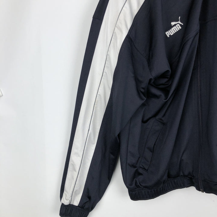 90s-00'S Puma track jacket, men's size S (approx.) polyester navy blue type Vintage Second Hand