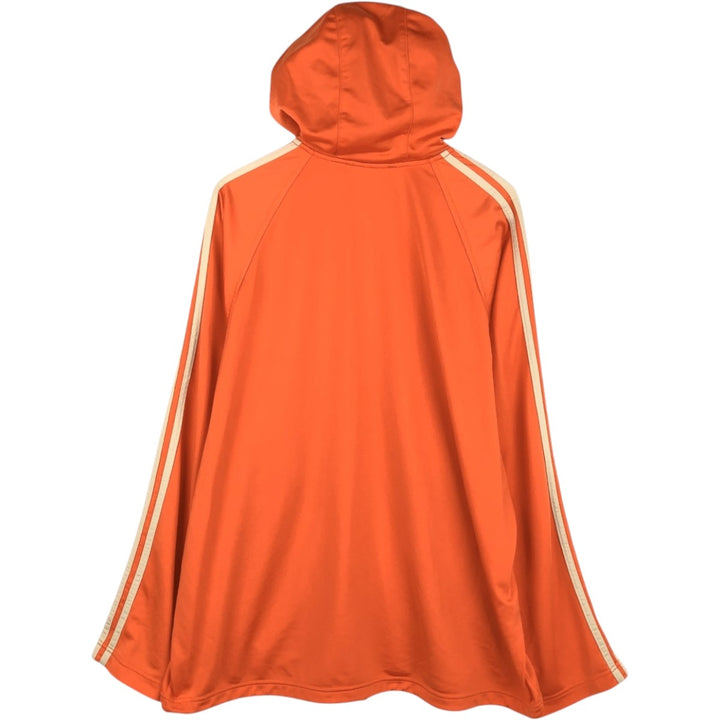 2000'S adidas Originals Jersey Hoodie Track Jacket, Men's XL polyester orange type Vintage Second Hand
