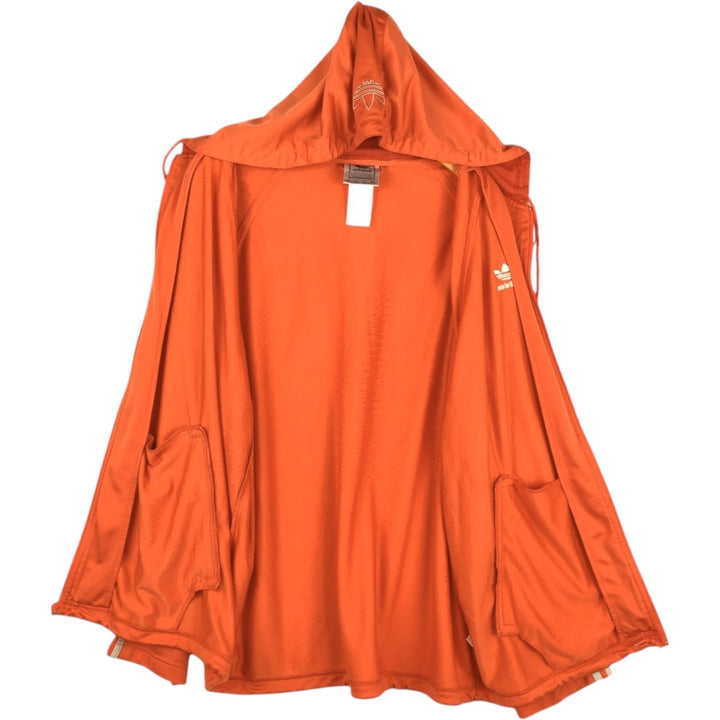 2000'S adidas Originals Jersey Hoodie Track Jacket, Men's XL polyester orange type Vintage Second Hand