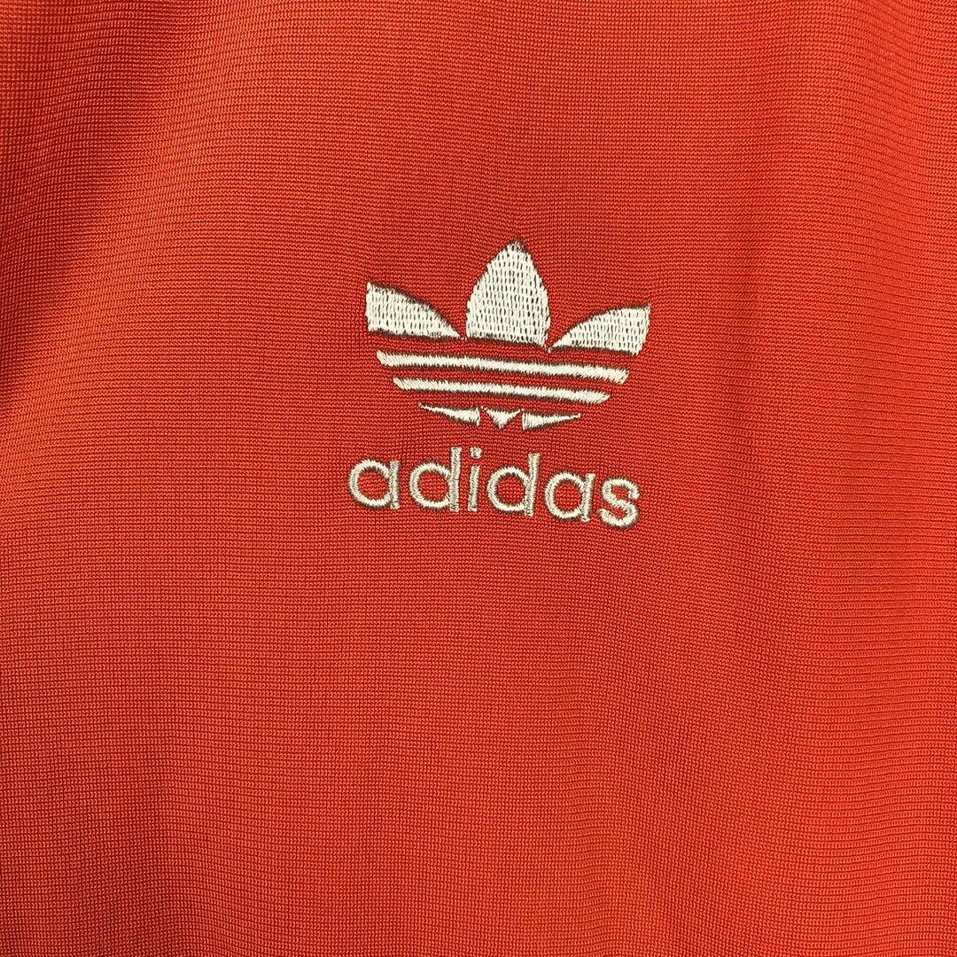 2000'S adidas Originals Jersey Hoodie Track Jacket, Men's XL polyester orange type Vintage Second Hand