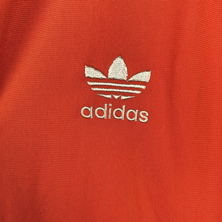2000'S adidas Originals Jersey Hoodie Track Jacket, Men's XL polyester orange type Vintage Second Hand
