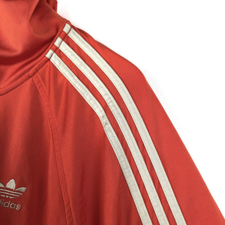 2000'S adidas Originals Jersey Hoodie Track Jacket, Men's XL polyester orange type Vintage Second Hand