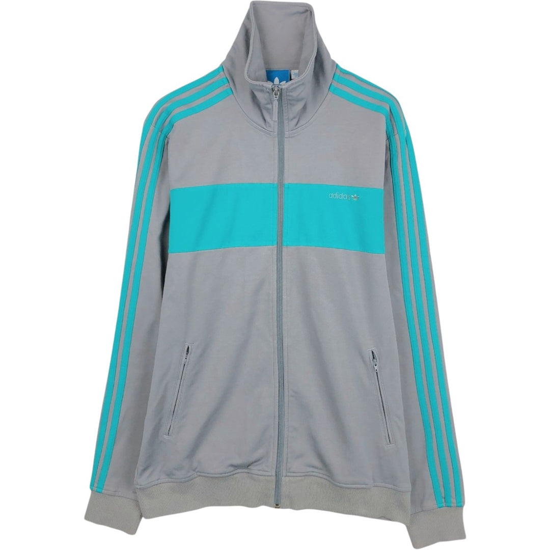 Adidas ORIGINALS Trefoil Logo Track Jacket, Men's Size XL (approx.) cotton gray type Vintage Second Hand