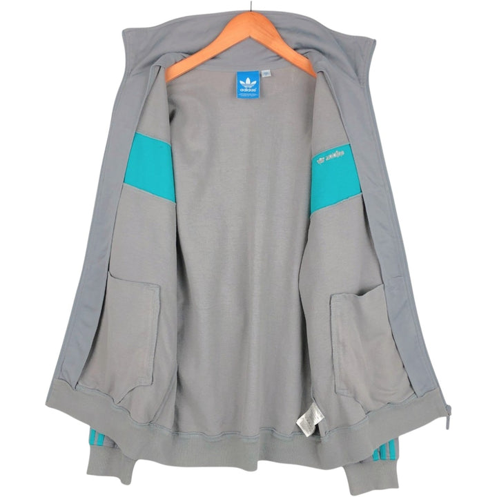Adidas ORIGINALS Trefoil Logo Track Jacket, Men's Size XL (approx.) cotton gray type Vintage Second Hand