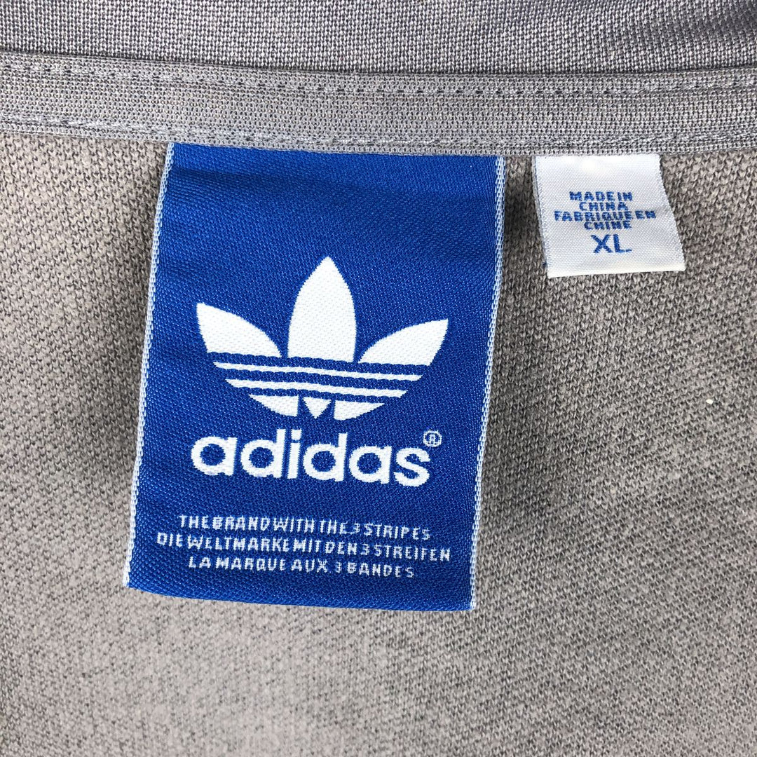 Adidas ORIGINALS Trefoil Logo Track Jacket, Men's Size XL (approx.) cotton gray type Vintage Second Hand