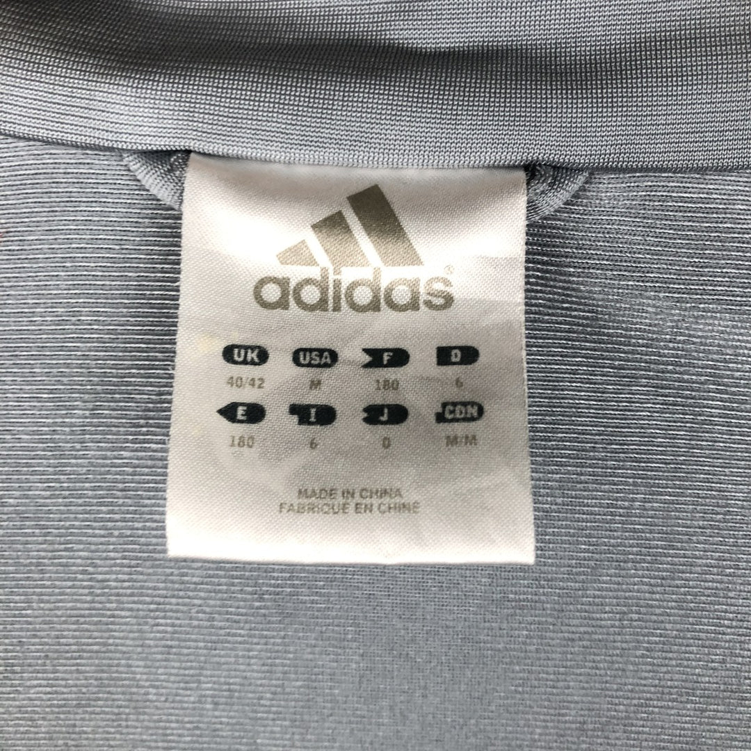 00'S adidas jersey track jacket, men's size M polyester gray type Vintage Second Hand