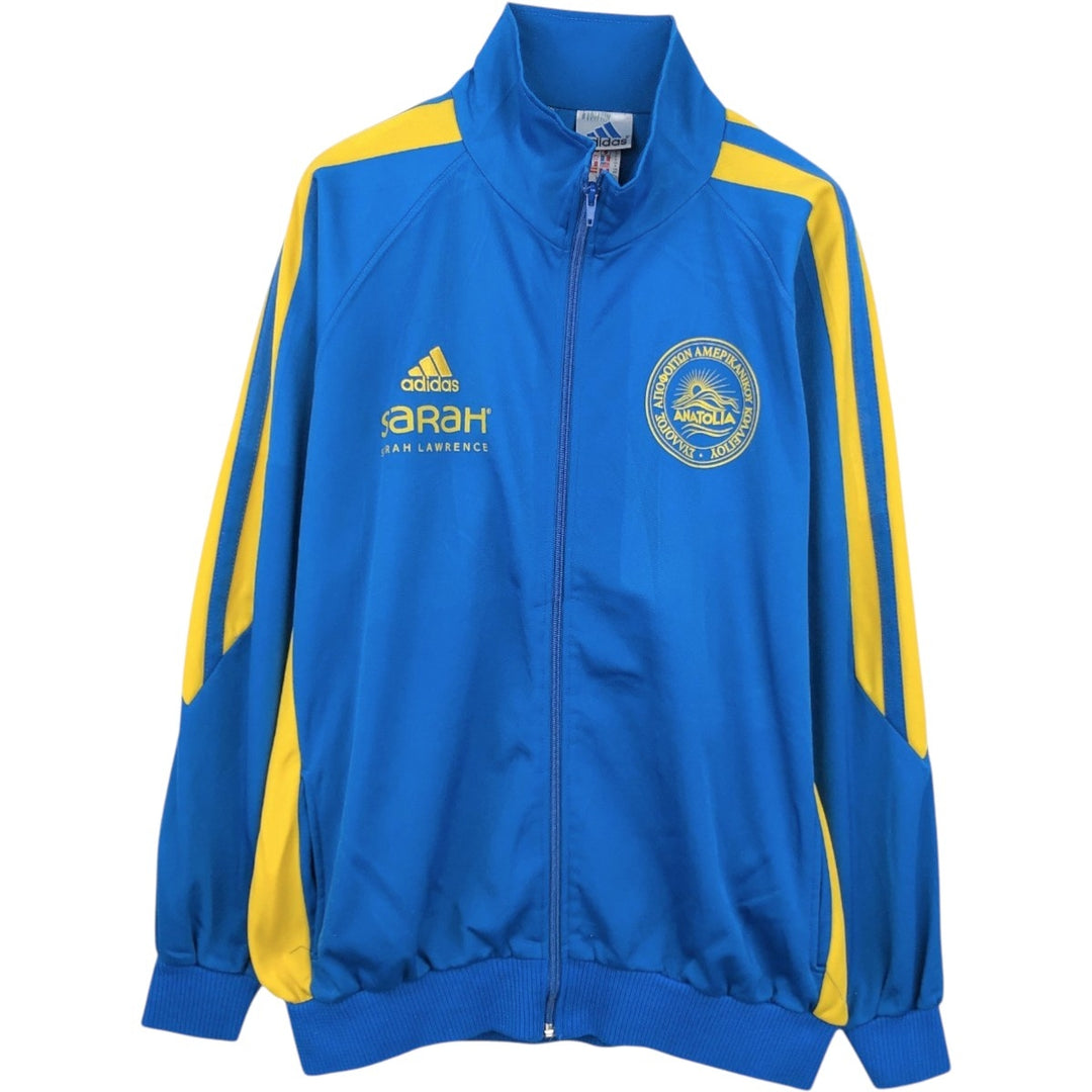 90s-00'S Adidas college track jacket, men's size M (approx.) polyester blue type Vintage Second Hand