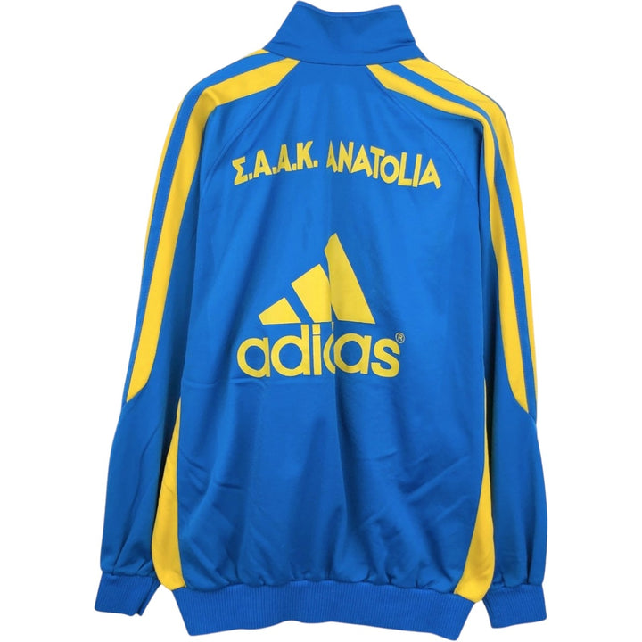 90s-00'S Adidas college track jacket, men's size M (approx.) polyester blue type Vintage Second Hand