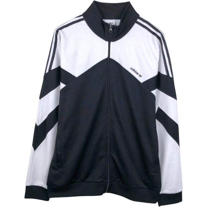 Adidas ORIGINALS Trefoil Logo Track Jacket, Men's Size L (approx.) polyester black type Vintage Second Hand