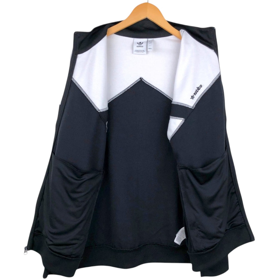 Adidas ORIGINALS Trefoil Logo Track Jacket, Men's Size L (approx.) polyester black type Vintage Second Hand