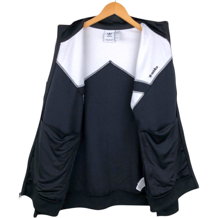 Adidas ORIGINALS Trefoil Logo Track Jacket, Men's Size L (approx.) polyester black type Vintage Second Hand