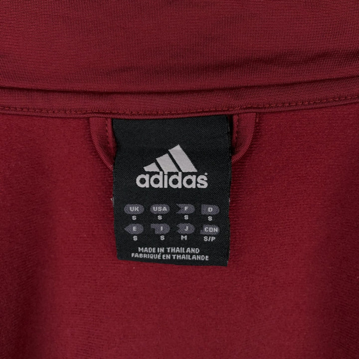 00'S adidas jersey track jacket, men's size S polyester wine-red Vintage Second Hand