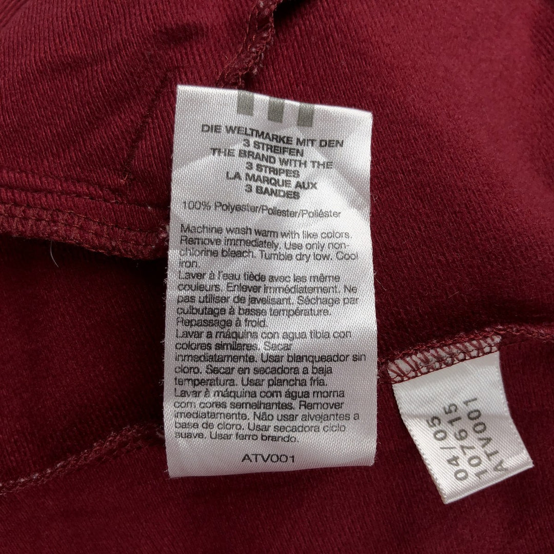 00'S adidas jersey track jacket, men's size S polyester wine-red Vintage Second Hand