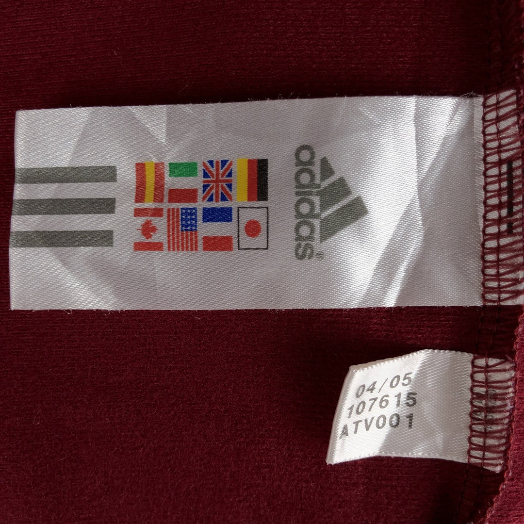 00'S adidas jersey track jacket, men's size S polyester wine-red Vintage Second Hand