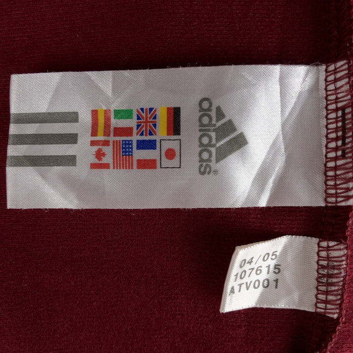 00'S adidas jersey track jacket, men's size S polyester wine-red Vintage Second Hand