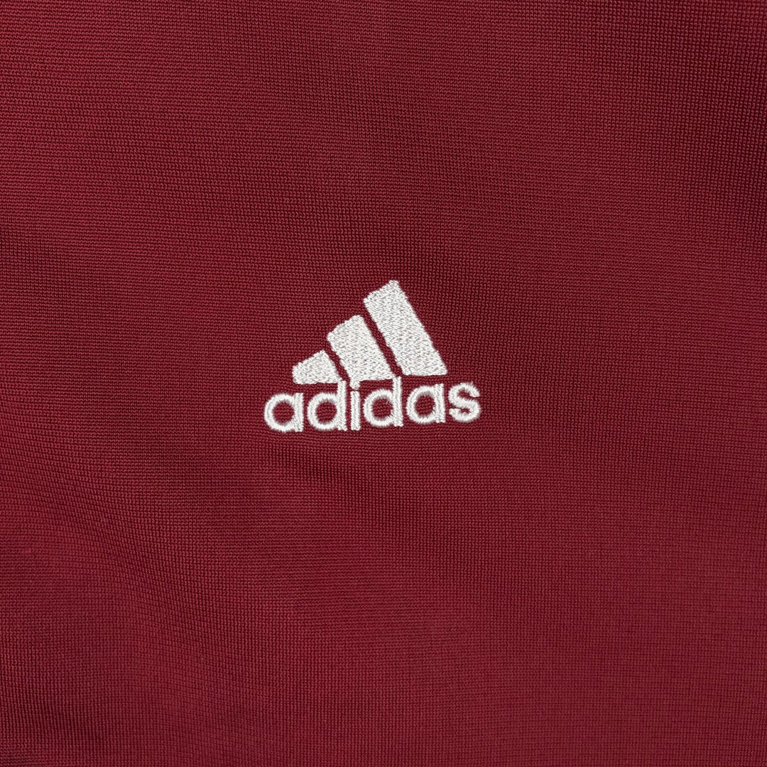 00'S adidas jersey track jacket, men's size S polyester wine-red Vintage Second Hand