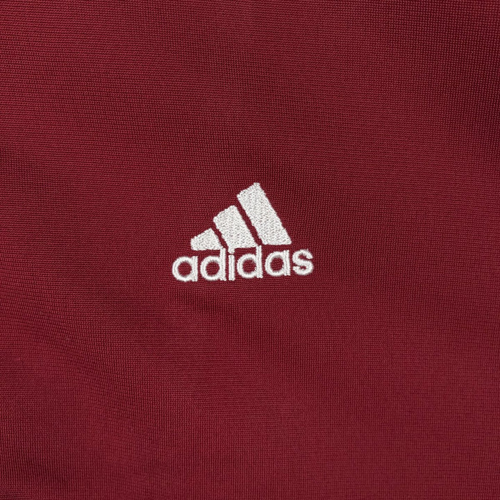 00'S adidas jersey track jacket, men's size S polyester wine-red Vintage Second Hand