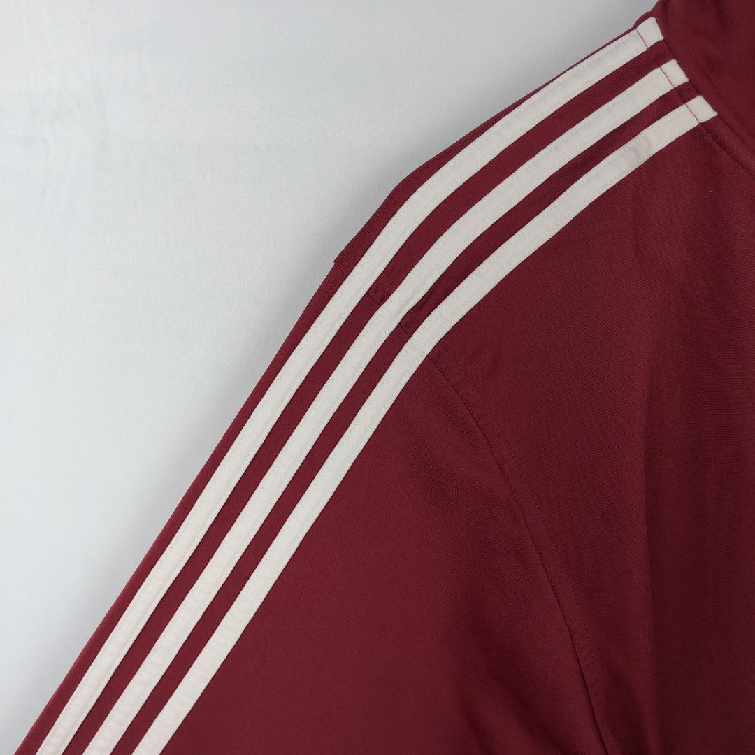 00'S adidas jersey track jacket, men's size S polyester wine-red Vintage Second Hand