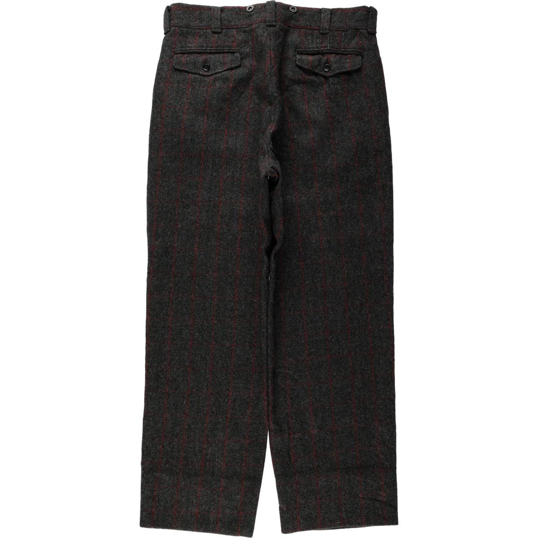 70s-80'S Woolrich Check Pattern Slacks Pants, Made in USA, Men's W36 (approx.), Thick Fabric, Vintage wool gray type Vintage Second Hand