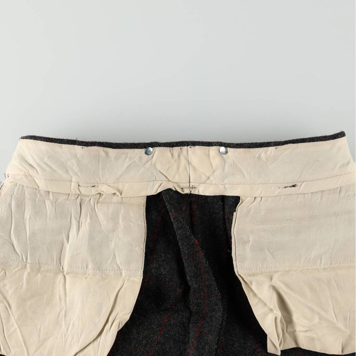 70s-80'S Woolrich Check Pattern Slacks Pants, Made in USA, Men's W36 (approx.), Thick Fabric, Vintage wool gray type Vintage Second Hand