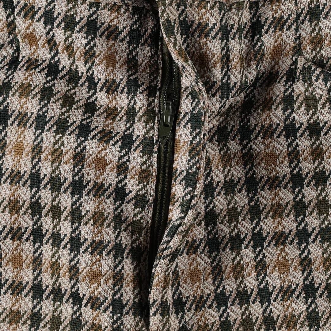 90'S Check Pattern Flare Pants, Men's Size W32 (approx.), Vintage unclear Beige type Vintage Second Hand