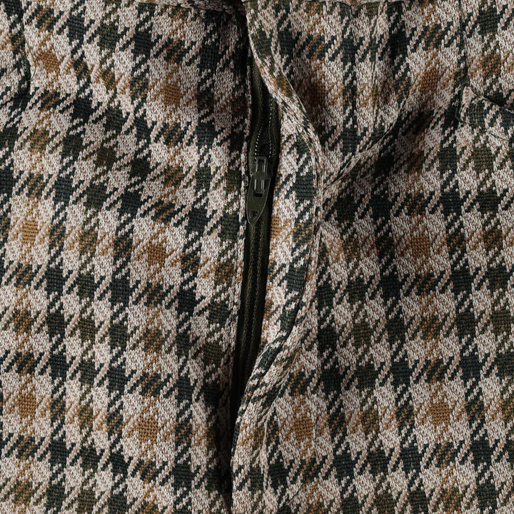 90'S Check Pattern Flare Pants, Men's Size W32 (approx.), Vintage unclear Beige type Vintage Second Hand