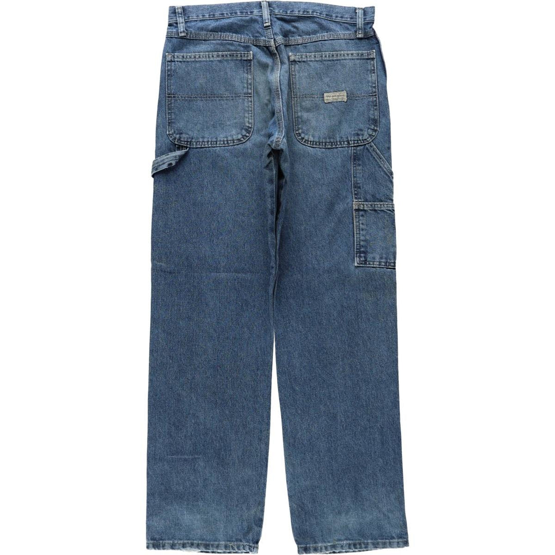 00'S Wrangler CARPENTER denim painter pants for men, equivalent to W32 cotton blue type Vintage Second Hand