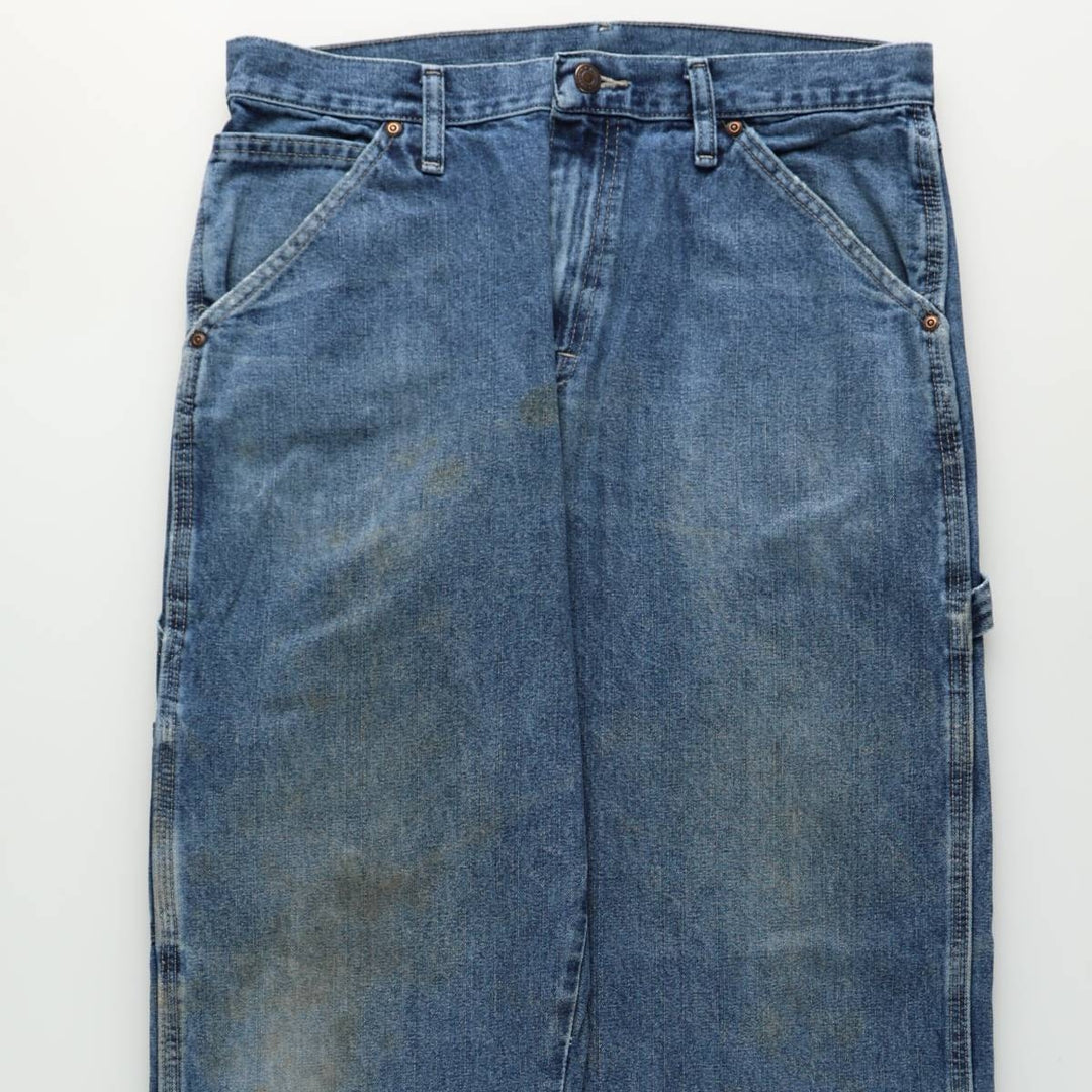 00'S Wrangler CARPENTER denim painter pants for men, equivalent to W32 cotton blue type Vintage Second Hand