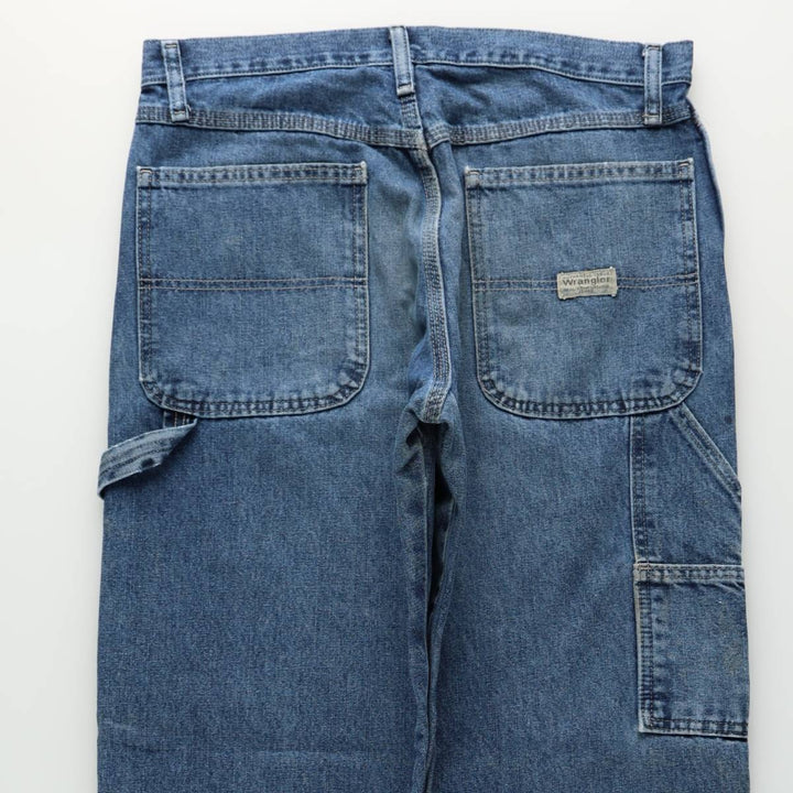 00'S Wrangler CARPENTER denim painter pants for men, equivalent to W32 cotton blue type Vintage Second Hand
